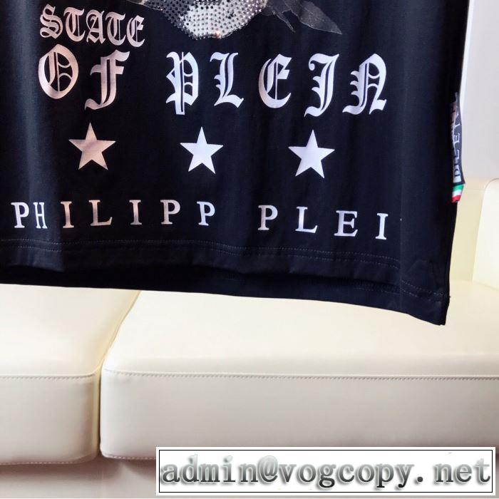 キレイめ感が強い Tシャツ/半袖  2019春夏人気トレンドアイテム 2色可選フィリッププレイン PHILIPP PLEIN