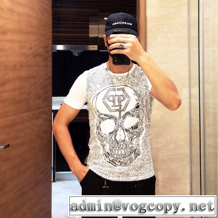 2色可選フィリッププレイン今風の着こなし新品  PHILIPP PLEIN 2019春夏は人気定番  Tシャツ/半袖