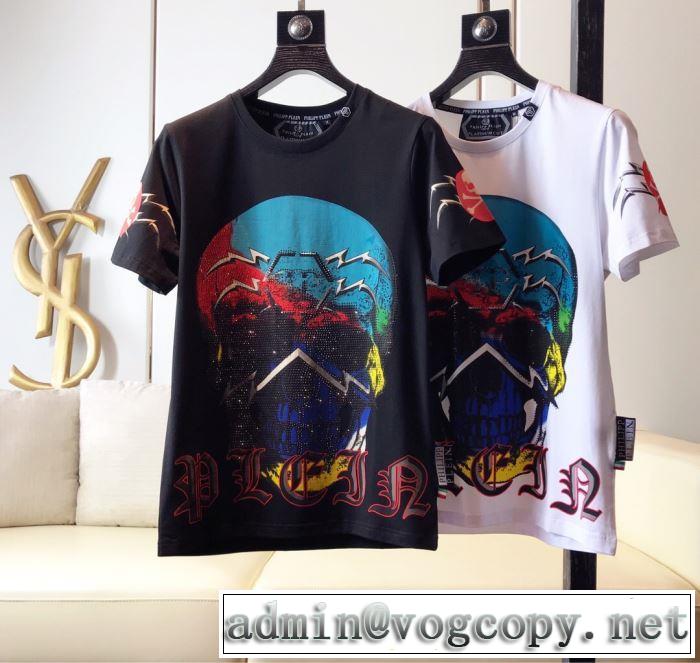 PHILIPP PLEIN Tシャツ/半袖2019春夏は人気定番  2色可選フィリッププレインベストはキレイめな印象に