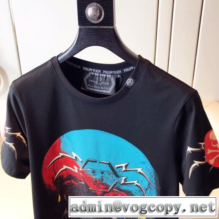 PHILIPP PLEIN Tシャツ/半袖2019春夏は人気定番  2色可選フィリッププレインベストはキレイめな印象に