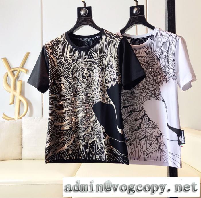 夏に良く似合うちょっと新品 Tシャツ/半袖  2色可選フィリッププレイン PHILIPP PLEIN 2019夏ファション新品