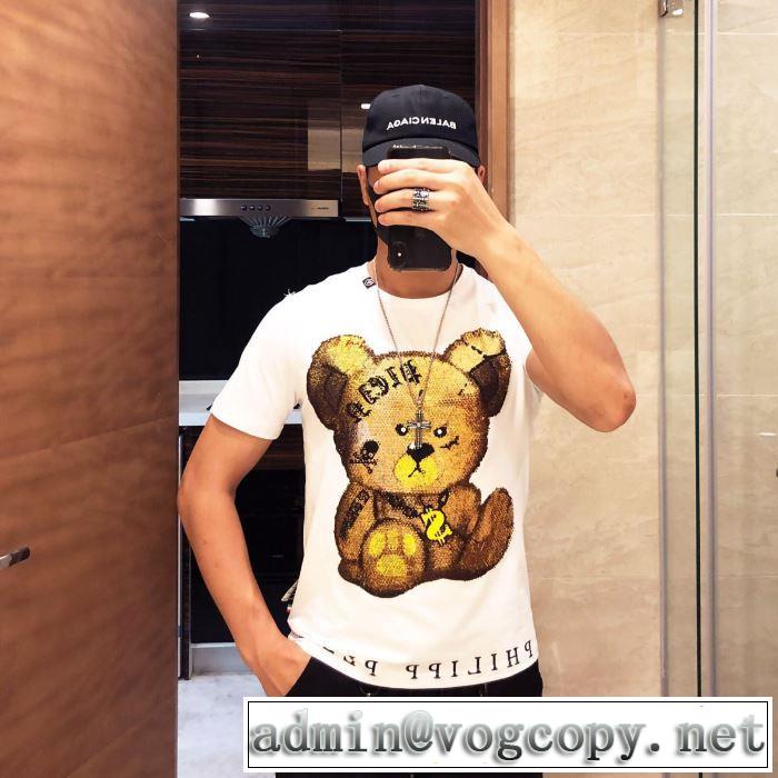 2019年夏の一押しファッションアイテムTシャツ/半袖 今風の着こなし新品 2色可選フィリッププレイン PHILIPP PLEIN
