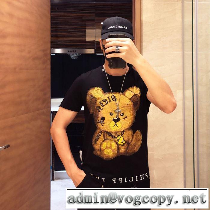 2019年夏の一押しファッションアイテムTシャツ/半袖 今風の着こなし新品 2色可選フィリッププレイン PHILIPP PLEIN