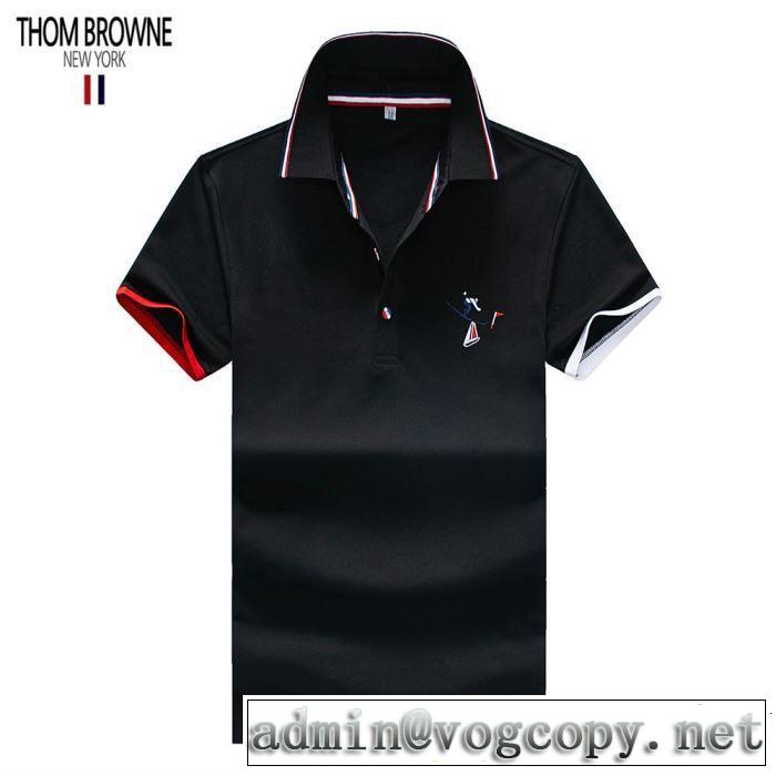  2019年の春夏に着たい トムブラウン THOM BROWNE Tシャツ/ティーシャツ大人っぽく仕上げ  3色可選 