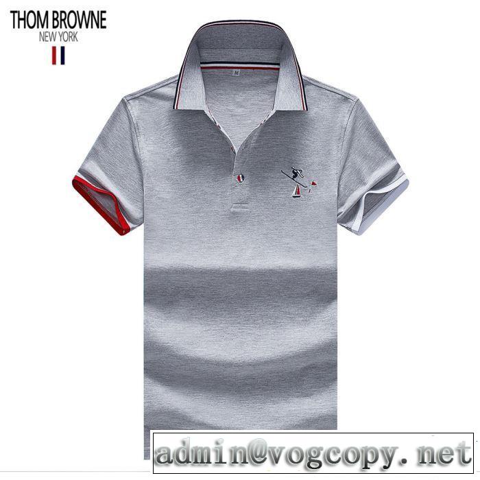 2019年の春夏に着たい トムブラウン THOM BROWNE Tシャツ/ティーシャツ大人っぽく仕上げ  3色可選