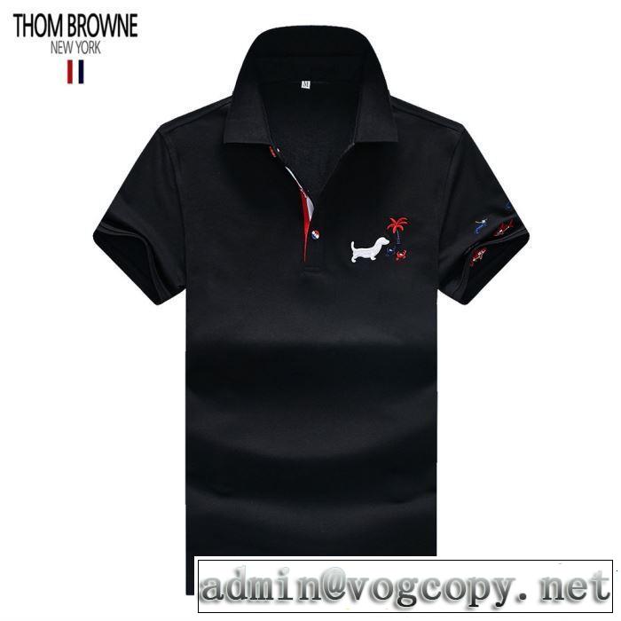  Tシャツ/ティーシャツ 3色可選リッチな印象に トムブラウン2019春夏も引き続き人気セール THOM BROWNE 