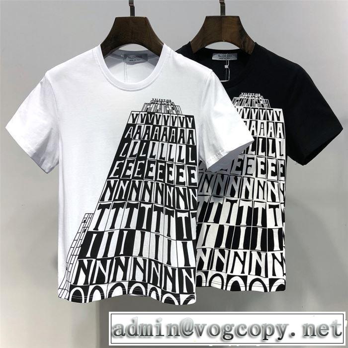 VALENTINO Tシャツ/ティーシャツ 2色可選 2019春夏のトレンド新商品 オシャレ印象で人気の高い ヴァレンティノ