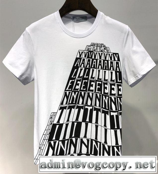 VALENTINO Tシャツ/ティーシャツ 2色可選 2019春夏のトレンド新商品 オシャレ印象で人気の高い ヴァレンティノ