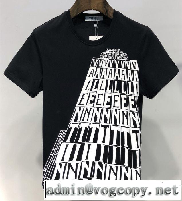 VALENTINO Tシャツ/ティーシャツ 2色可選 2019春夏のトレンド新商品 オシャレ印象で人気の高い ヴァレンティノ