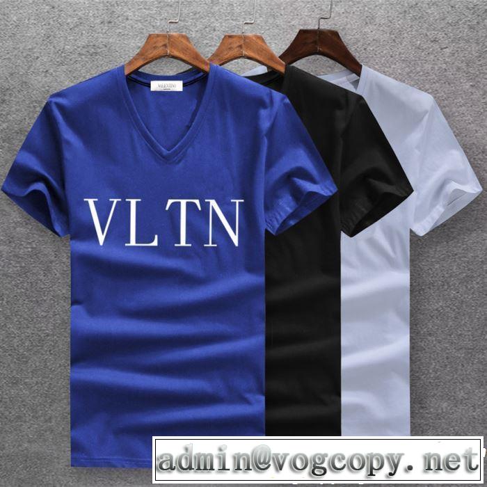 VALENTINO Tシャツ/ティーシャツ 3色可選 2019年最新ファッション きちんと感が抜群 ヴァレンティノ