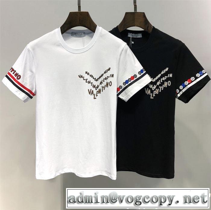 ヴァレンティノ VALENTINO Tシャツ/ティーシャツ 2色可選 大人カジュアル夏ファッション2019 抜け感スゴイ