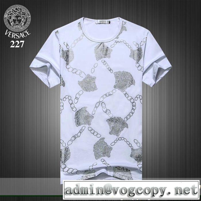 VERSACE ヴェルサーチ 半袖Tシャツ 3色可選 2019年の春夏に着たい 好印象な上品スタイル