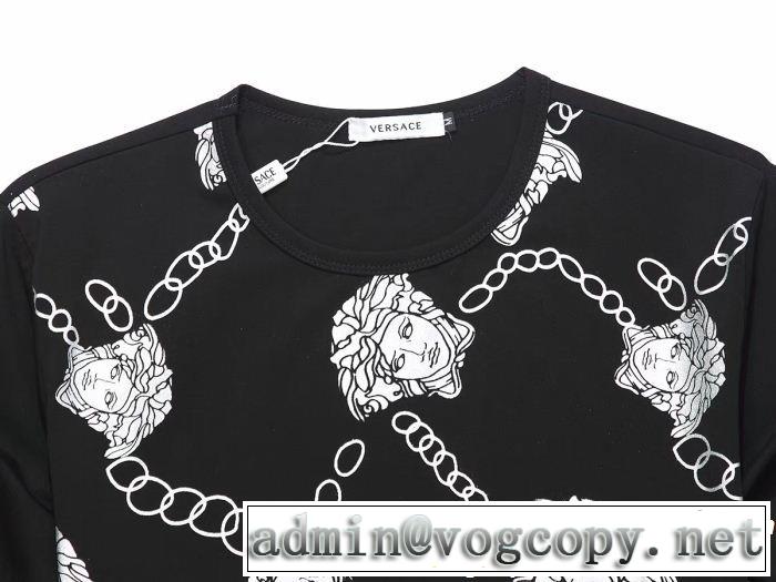 VERSACE ヴェルサーチ 半袖Tシャツ 3色可選 2019年の春夏に着たい 好印象な上品スタイル