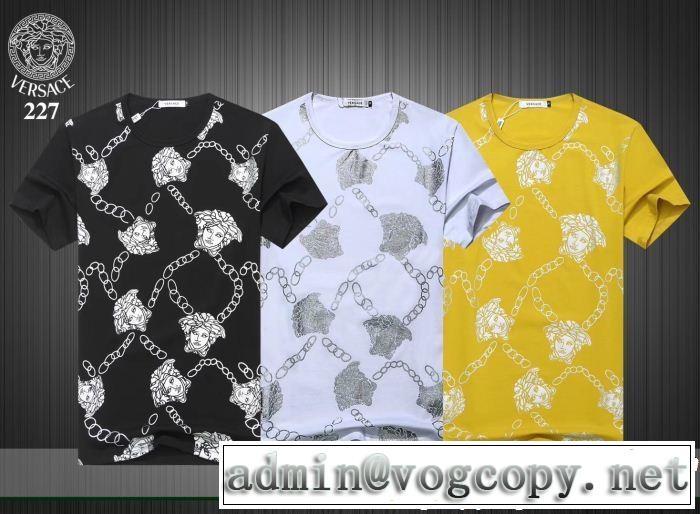 VERSACE ヴェルサーチ 半袖Tシャツ 3色可選 2019年の春夏に着たい 好印象な上品スタイル