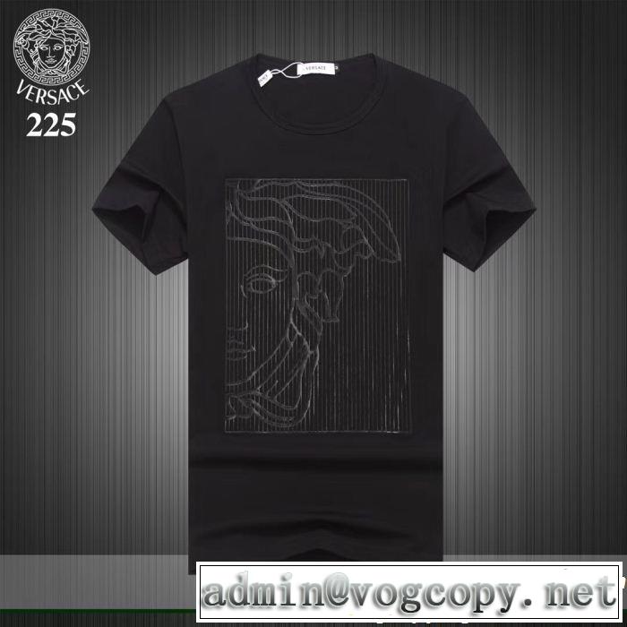 今年の正解大人気新作 定番のスタイル春夏限定 VERSACE ヴェルサーチ 半袖Tシャツ 3色可選