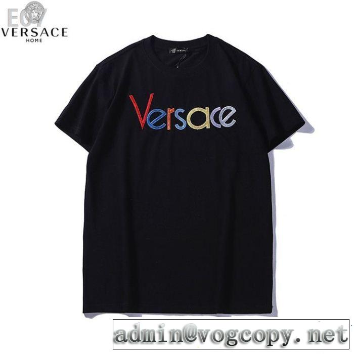 VERSACE ヴェルサーチ 半袖Tシャツ 3色可選 夏の王道　適度な上品さ 洗練されたスタイル