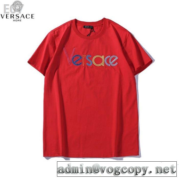 VERSACE ヴェルサーチ 半袖Tシャツ 3色可選 夏の王道　適度な上品さ 洗練されたスタイル