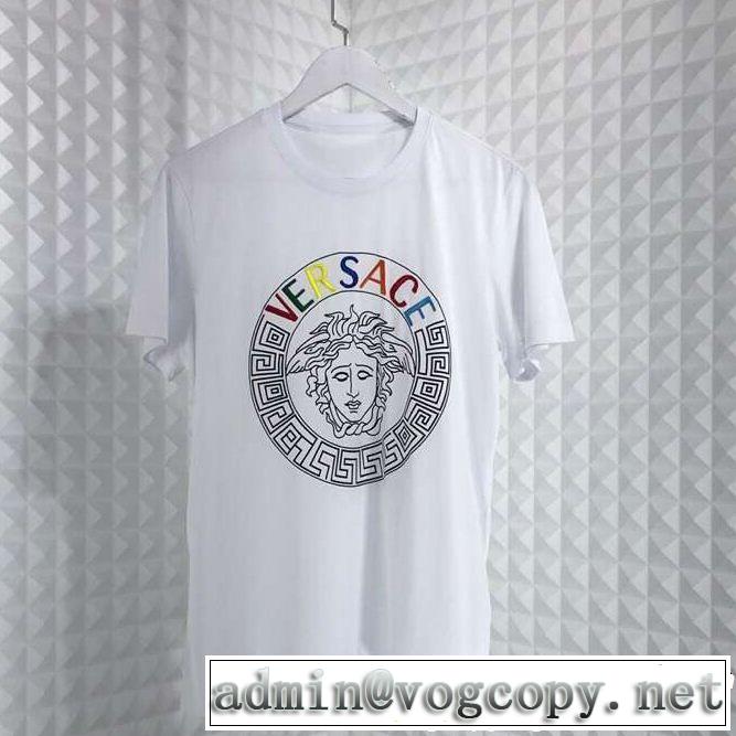 抜け感のある夏着物 大人のカジュアルスタイル VERSACE ヴェルサーチ 半袖Tシャツ 2色可選