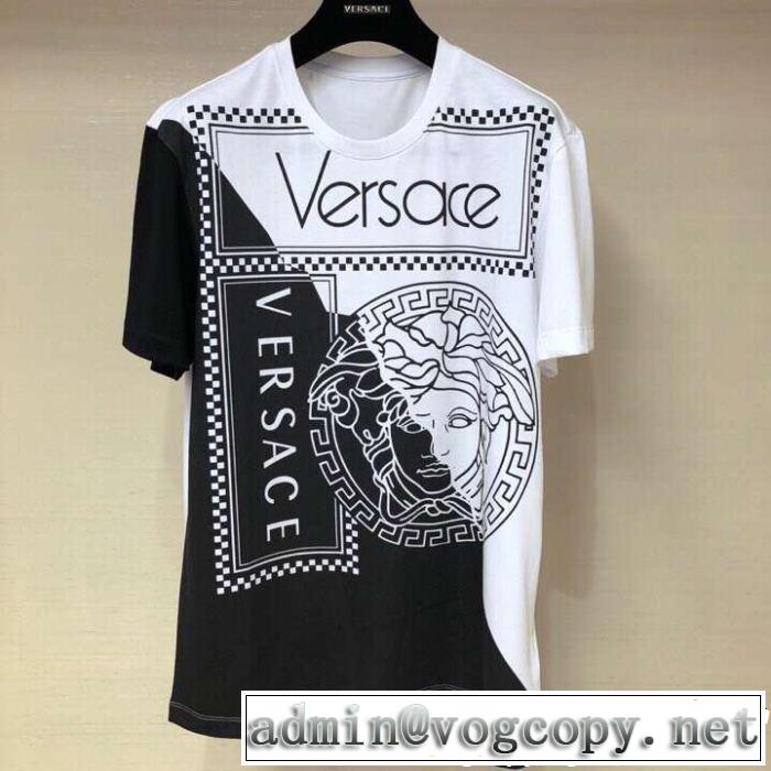 VERSACE ヴェルサーチ 半袖Tシャツ 2色可選 夏大人気のアイテム リラックススタイルが実現