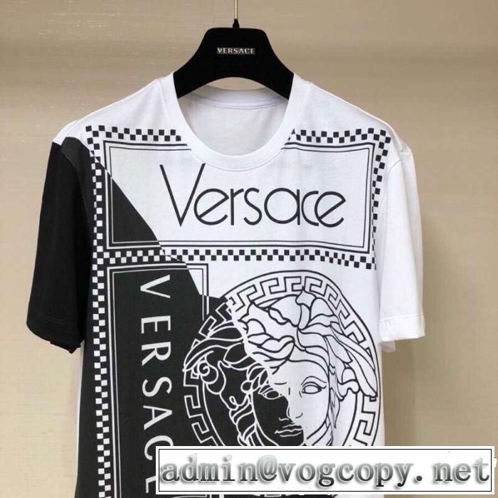 VERSACE ヴェルサーチ 半袖Tシャツ 2色可選 夏大人気のアイテム リラックススタイルが実現