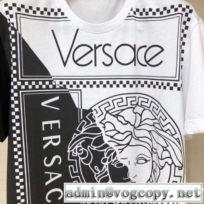 VERSACE ヴェルサーチ 半袖Tシャツ 2色可選 夏大人気のアイテム リラックススタイルが実現