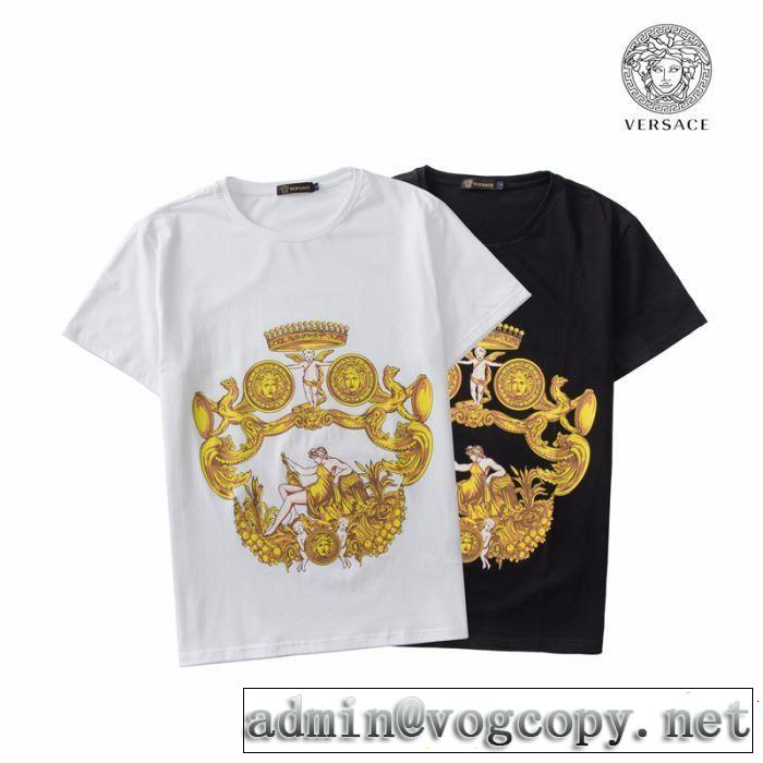  Tシャツ/ティーシャツ 2色可選 春夏に役立つカジュアル ヴェルサーチVERSACE 2019春夏トレンドアイテム 