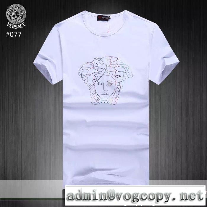 上品な印象に格上げ  Tシャツ/ティーシャツ 3色可選 ヴェルサーチVERSACE 2019春夏も引き続き人気セール