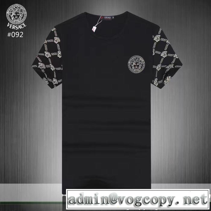 夏のフレッシュな気分に ヴェルサーチVERSACE Tシャツ/ティーシャツ 3色可選 大人可愛いスタイル 