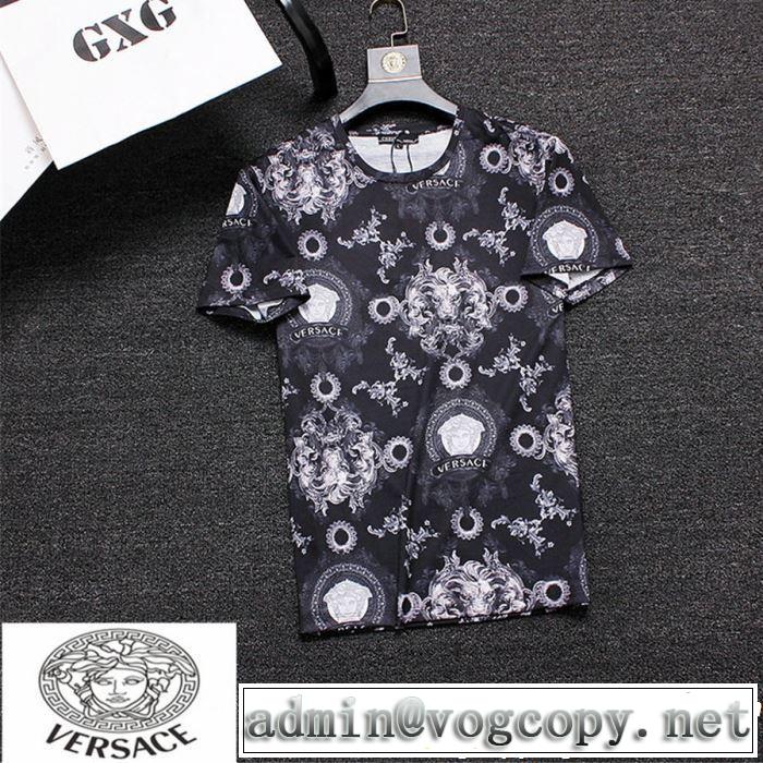  目を引く存在感抜群 ヴェルサーチVERSACE 2019春夏の大注目トレンド Tシャツ/ティーシャツ 2色可選 