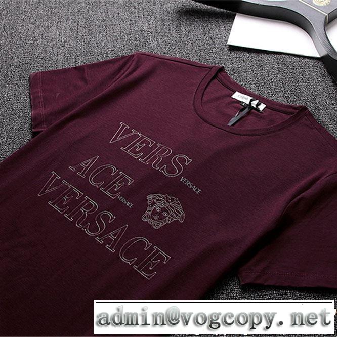 ヴェルサーチVERSACE  2019夏色っぽさ Tシャツ/ティーシャツ 3色可選 春夏らしい華やか