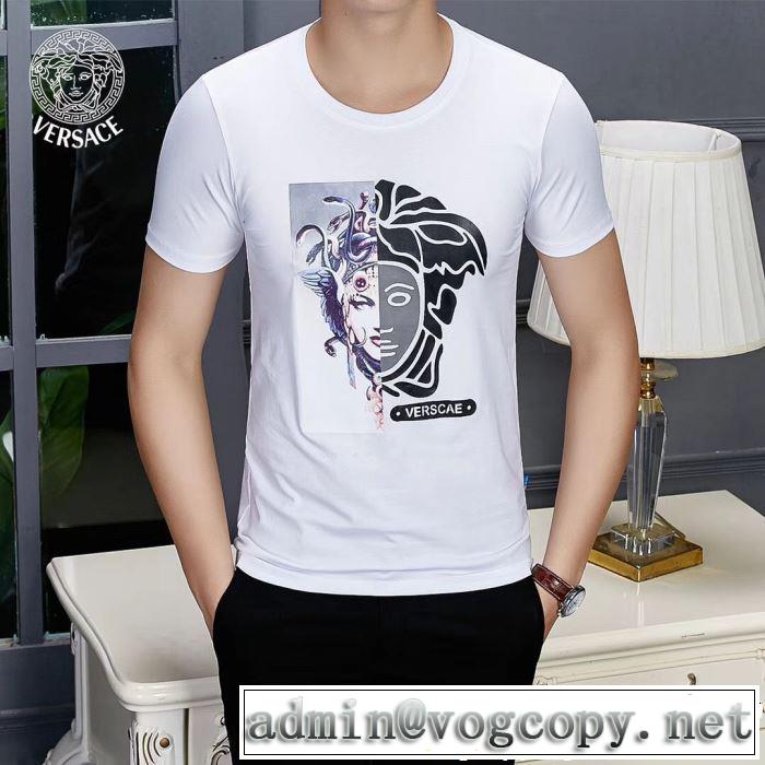 2019SSのトレンド商品 ヴェルサーチVERSACE Tシャツ/ティーシャツ 2色可選 大人のこなれた着こなし