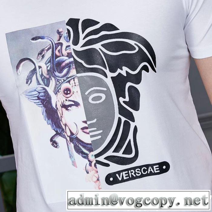 2019SSのトレンド商品 ヴェルサーチVERSACE Tシャツ/ティーシャツ 2色可選 大人のこなれた着こなし