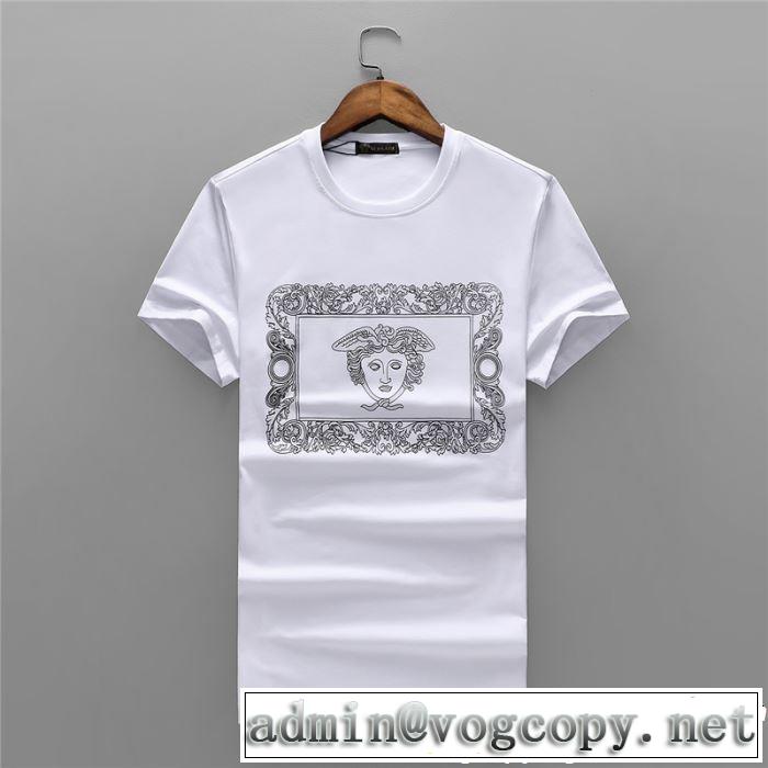 2色可選 送料込み 希少品 VERSACE 春夏の流行り2019新品 ヴェルサーチ 半袖 上下セット