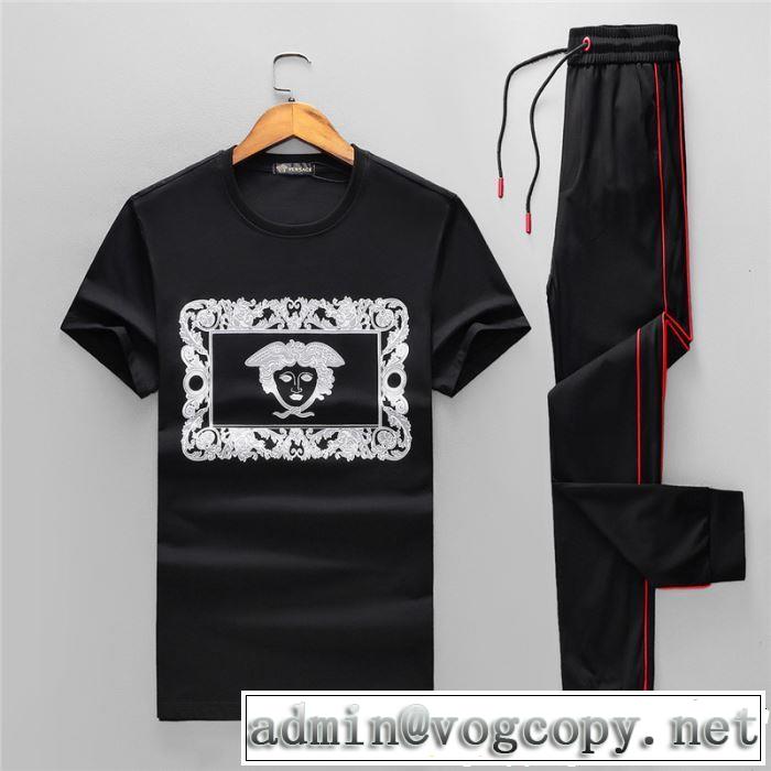  半袖 上下セット【2019春夏】最新コレクション VERSACE ヴェルサーチ新作限定早い者勝ち