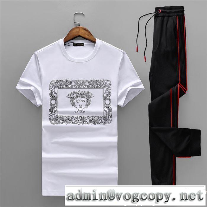 半袖 上下セット【2019春夏】最新コレクション VERSACE ヴェルサーチ新作限定早い者勝ち