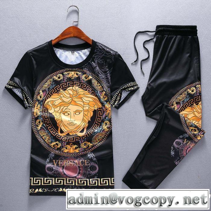  上下セット完売在庫確保 VERSACE2019春夏も引き続き人気セール ヴェルサーチ半袖 