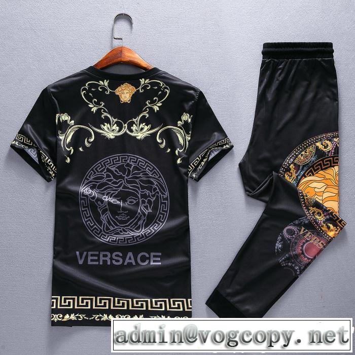 上下セット完売在庫確保 VERSACE2019春夏も引き続き人気セール ヴェルサーチ半袖 