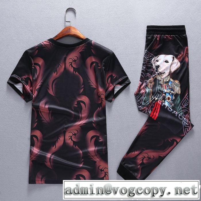 2019限定 男性に人気 VERSACE 上下セットヴェルサーチ少量入荷☆限定モデル 半袖