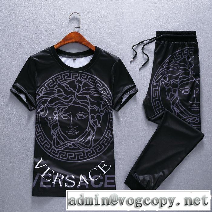  最新☆大人気☆話題沸騰 半袖 上下セット2019限定 男性に人気 VERSACE ヴェルサーチ定番が欲しい方