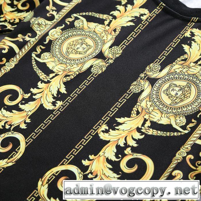 2019夏ファション新品 半袖 上下セット最終価格セール VERSACE ヴェルサーチ ギフト最適期間限定