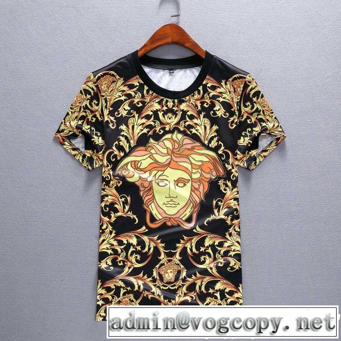 【2019春夏】最新コレクション 上下セット春色の最旬の人気アイテム VERSACE ヴェルサーチ 半袖
