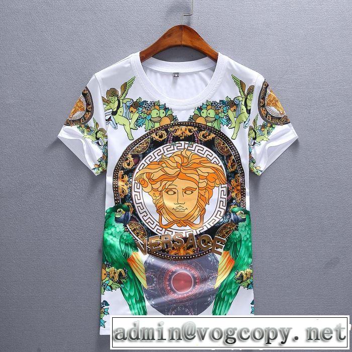 大人の色味 VERSACE ヴェルサーチ2019春夏の大注目トレンド 半袖 上下セット 2色可選