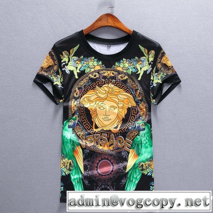 大人の色味 VERSACE ヴェルサーチ2019春夏の大注目トレンド 半袖 上下セット 2色可選
