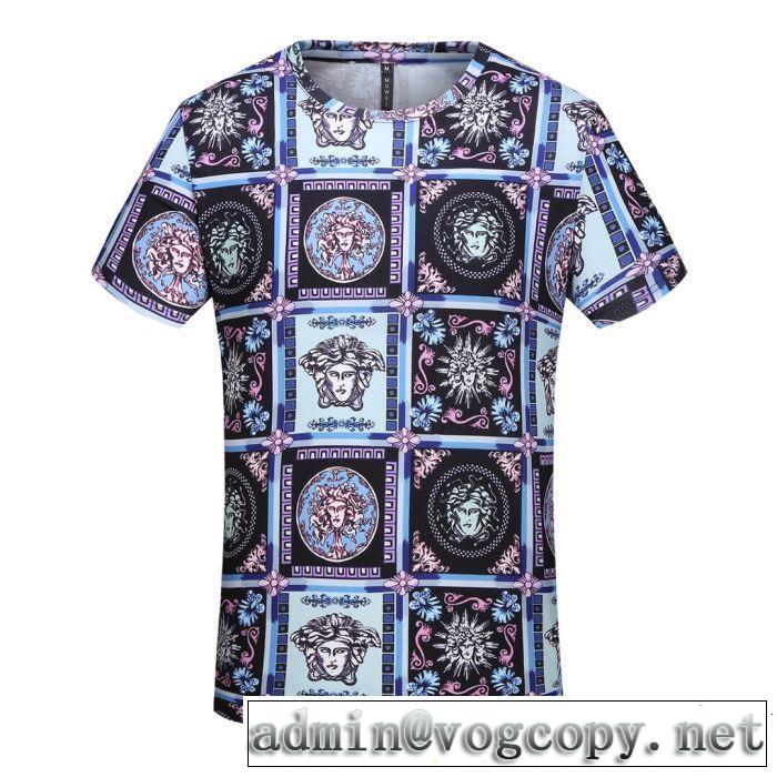 鮮度アップブランド最新 大人カジュアル夏ファッション2019 半袖Tシャツ  VERSACE ヴェルサーチ