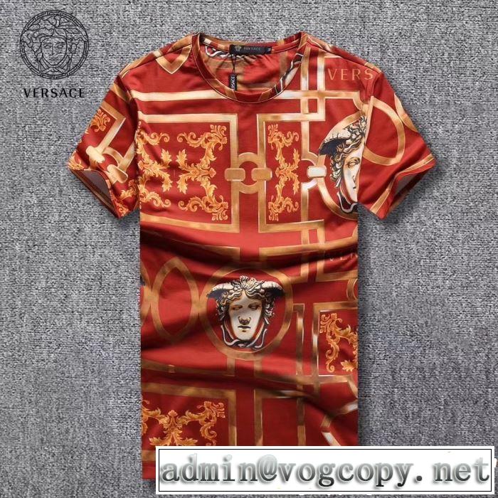 夏気分UP最新コレクション 2色可選 半袖Tシャツ VERSACE ヴェルサーチ 【2019年】夏のファッション