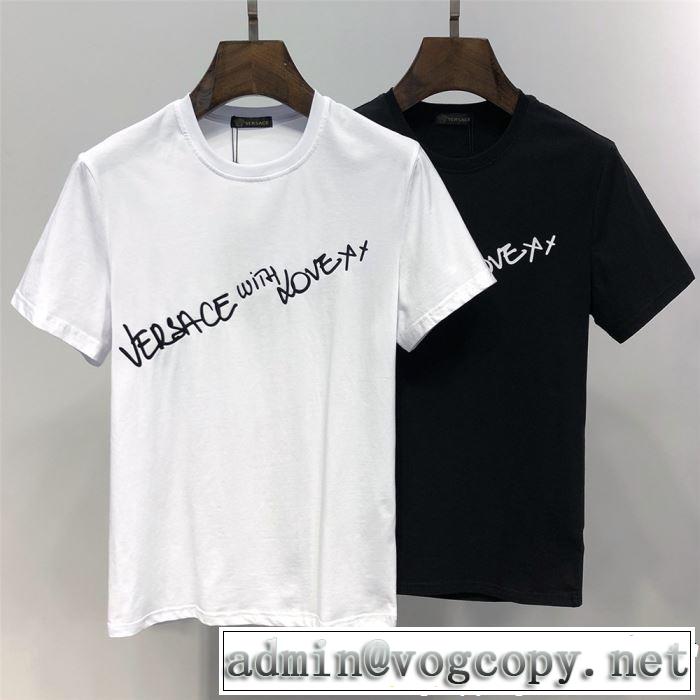VERSACE ヴェルサーチ 半袖Tシャツ 2色可選 今季トレンドの限定アイテム 2019年春夏流行ファッション
