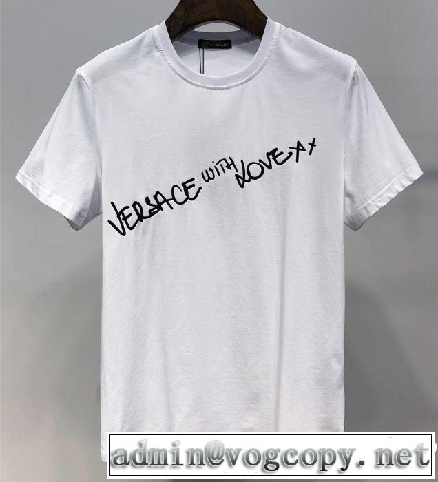 VERSACE ヴェルサーチ 半袖Tシャツ 2色可選 今季トレンドの限定アイテム 2019年春夏流行ファッション