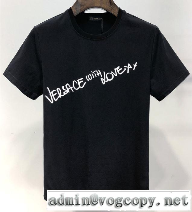 VERSACE ヴェルサーチ 半袖Tシャツ 2色可選 今季トレンドの限定アイテム 2019年春夏流行ファッション