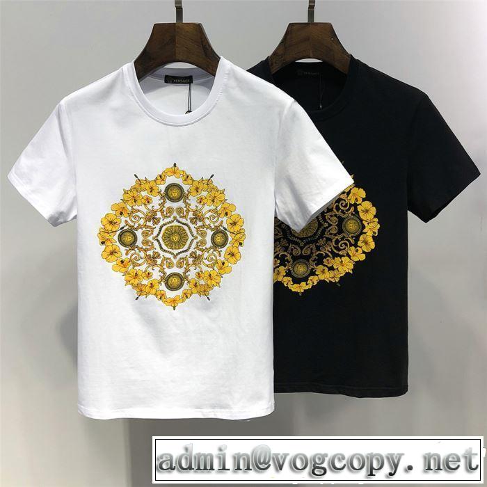 半袖Tシャツ 2色可選 2019春夏トレンドアイテム 今期のトレンド定番アイテム VERSACE ヴェルサーチ