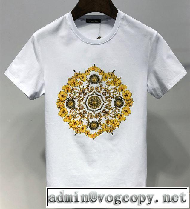 半袖Tシャツ 2色可選 2019春夏トレンドアイテム 今期のトレンド定番アイテム VERSACE ヴェルサーチ
